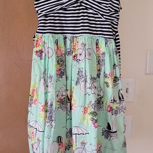 Bonnie Jean Black and Mint Casual Dress